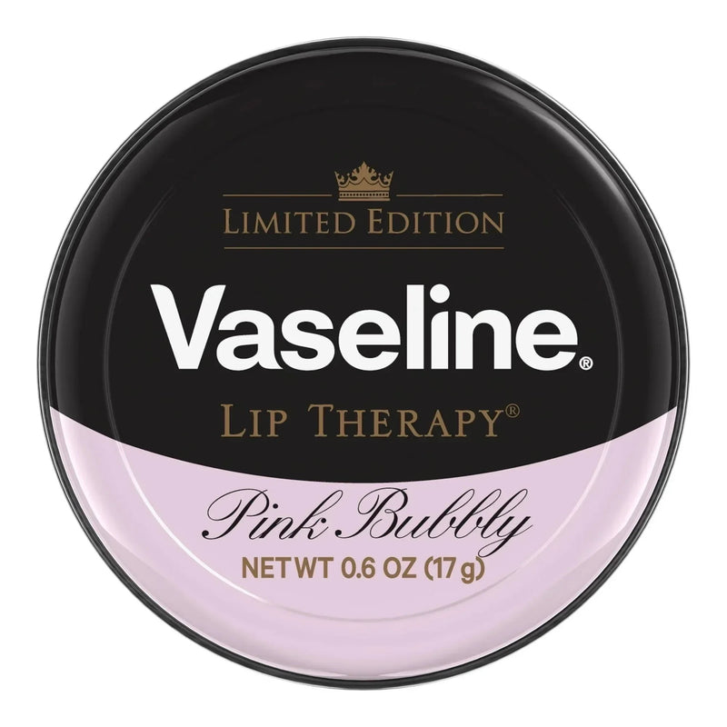 Vaseline Lip Therapy Pink Bubbly Lip Balm Tin, 0.6 Oz