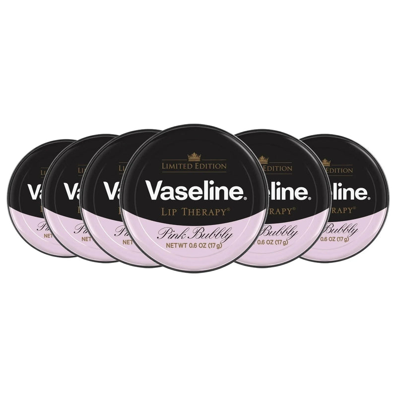 Vaseline Lip Therapy Pink Bubbly Lip Balm Tin, 0.6 Oz