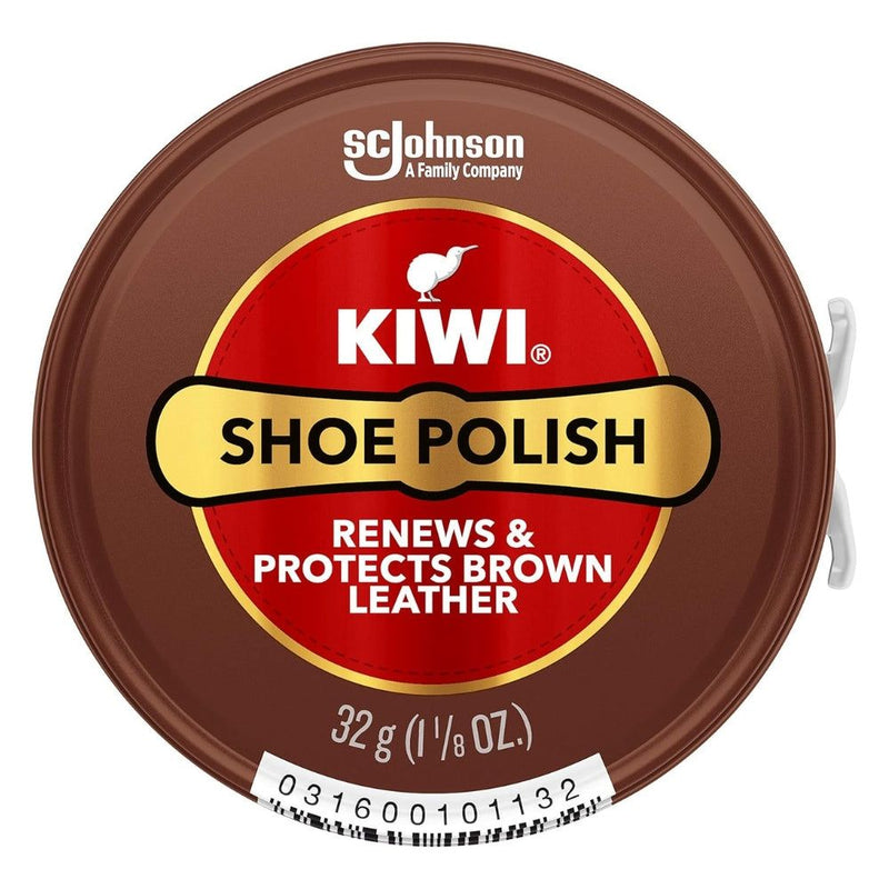 Kiwi Shoe Polish Tin, Brown, 1.125 oz ( 32g )
