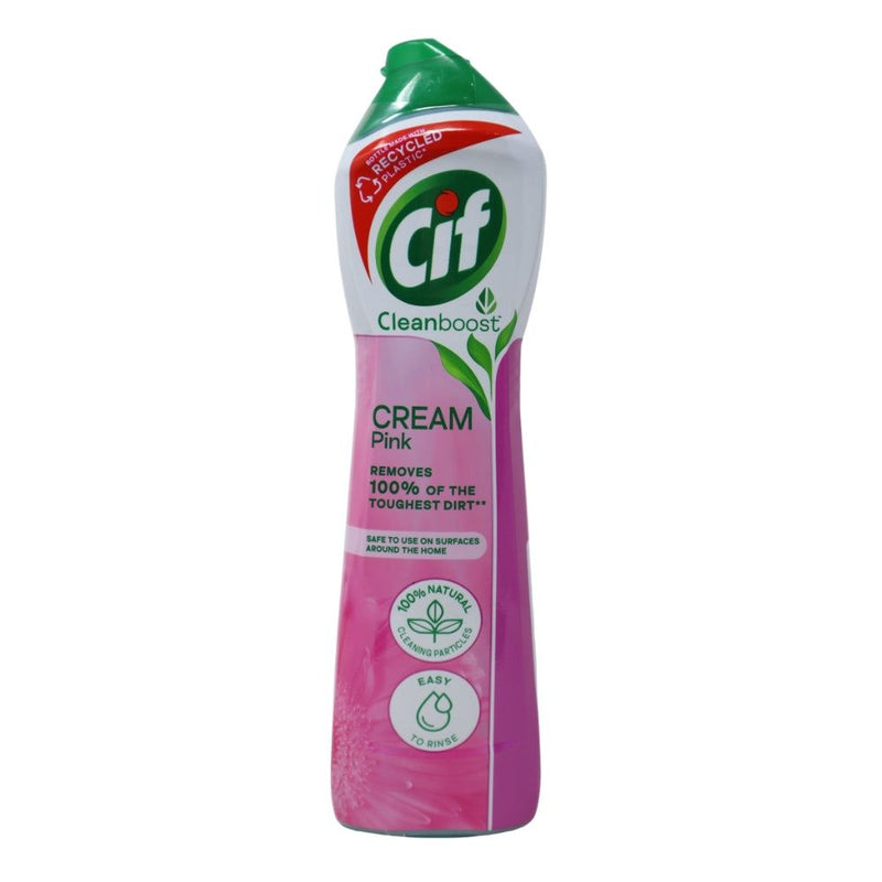 Cif CleanBoost Cream Multi-Surface All-Purpose Cleaner, Pink, 16.9 Oz