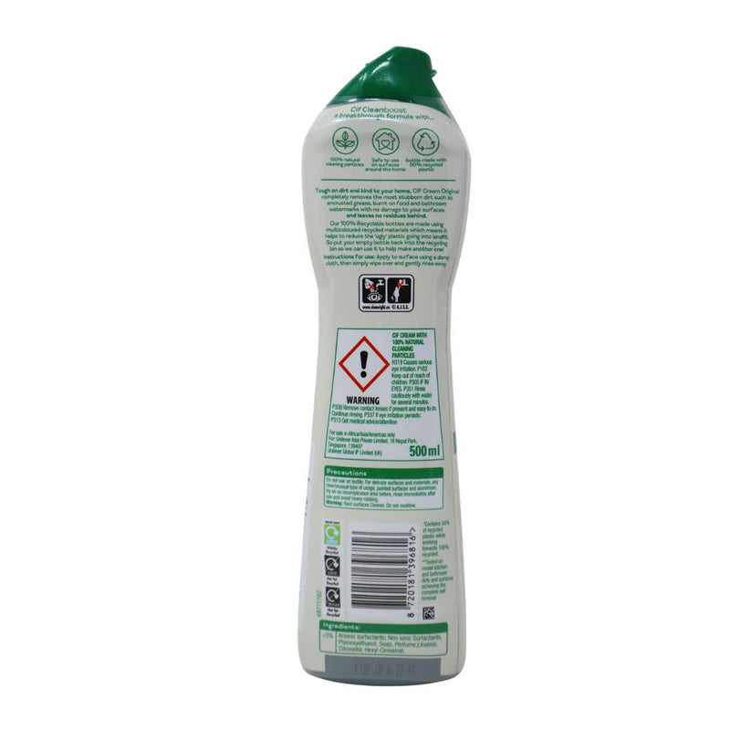 Cif CleanBoost Cream Multi-Surface All-Purpose Cleaner, Original, 16.9 Oz