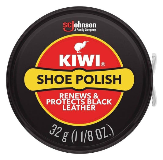 KIWI Shoe Polish Tin, Black, 1.125 oz (32g)