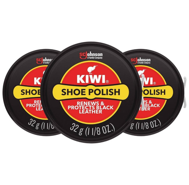 Kiwi Shoe Polish Tin, Black, 1.125 oz ( 32g )
