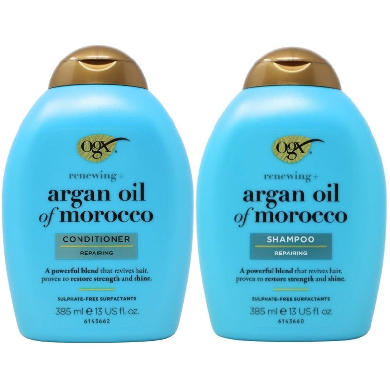 OGX Renewing + Argan Oil of Morocco Repairing Shampoo & Conditioner Set, 13 Oz Ea