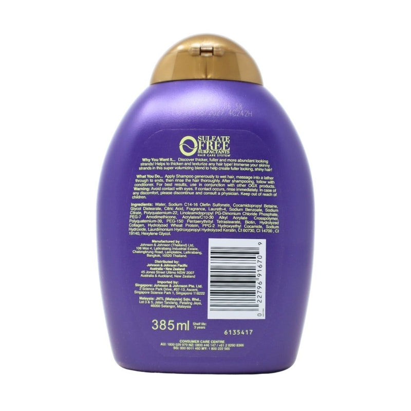 OGX Thick & Full + Biotin & Collagen Volumizing Shampoo, 13 Oz