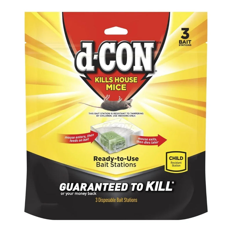 d-Con Disposable Bait Station for Home Mice, 0.5 Oz, 3-Count