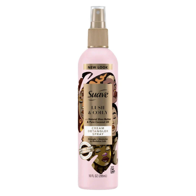 Suave Lush & Coily Cream Detangler Spray, 10 Oz