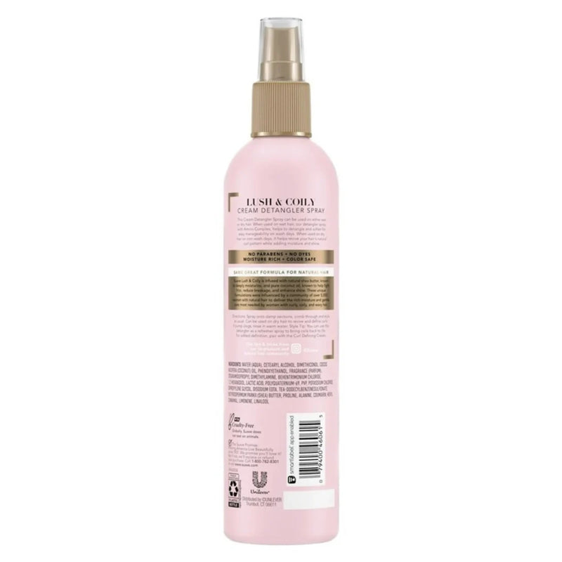 Suave Lush & Coily Cream Detangler Spray, 10 Oz