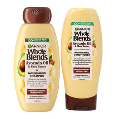 Garnier Whole Blends Avocado Oil & Shea Butter Nourishing Shampoo & Conditioner, 12.5 Oz