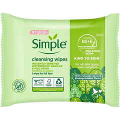 Simple Kind to Skin Facial Cleansing Wipes, 25 Count