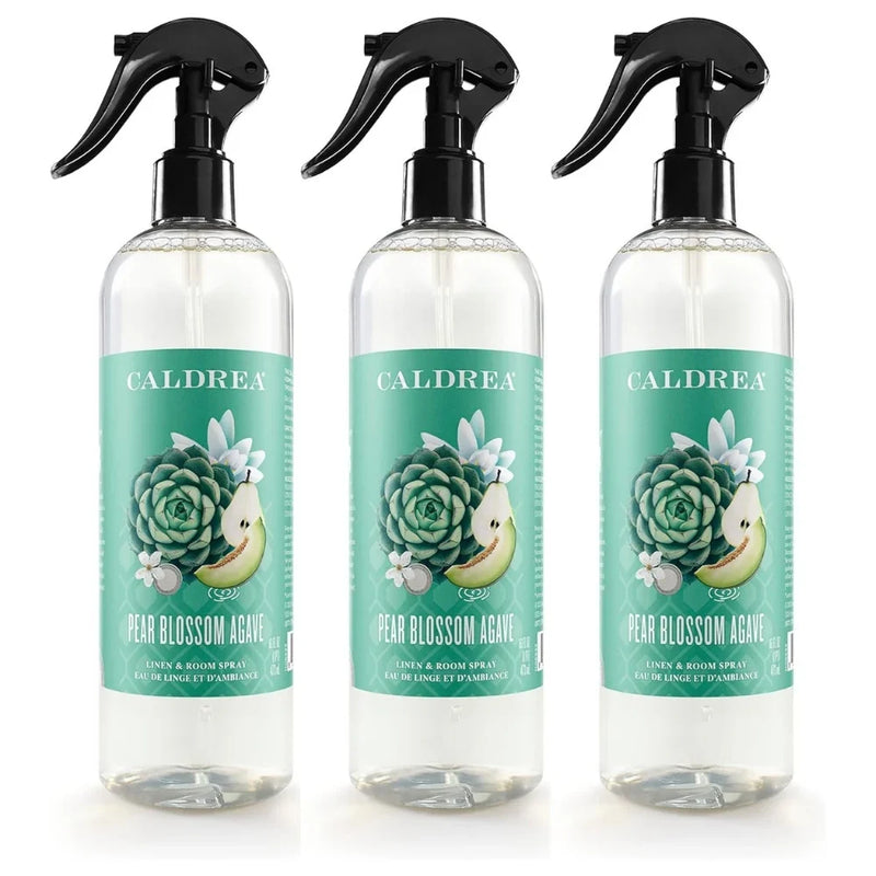 Caldrea Linen and Room Air Freshener Spray, Pear Blossom Agave, 16 oz