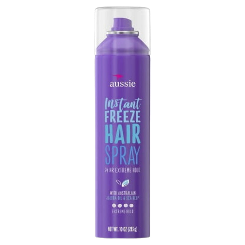 Aussie Instant Freeze Hairspray, 24-Hour Extreme Hold with Australian Jojoba Oil & Sea Kelp, 10 oz