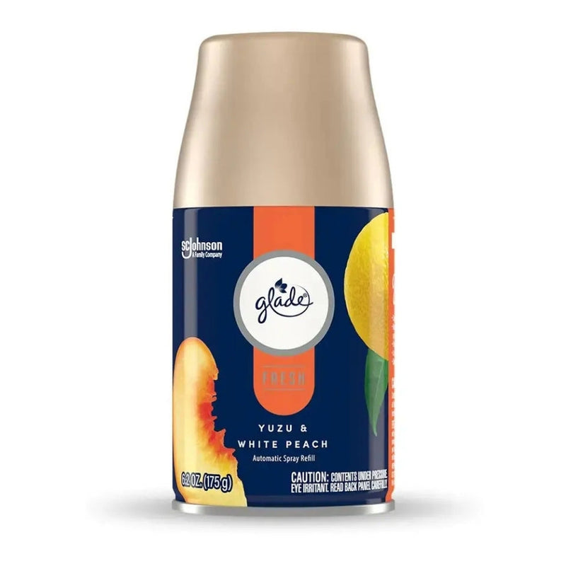 Glade Automatic Spray Air Freshener Refills, Yuzu & White Peach, 6.2 oz