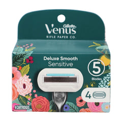 Gillette Venus Deluxe Smooth Sensitive Razor Blade Cartridges, 4 Count