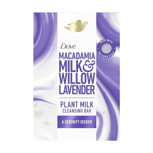 Dove Plant Milk Cleansing Bar, Macadamia Milk & Willow Lavender, 5oz -