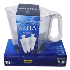 Brita Wave Water Filtration System, 10 Cup Pitcher, 2 Filters Included