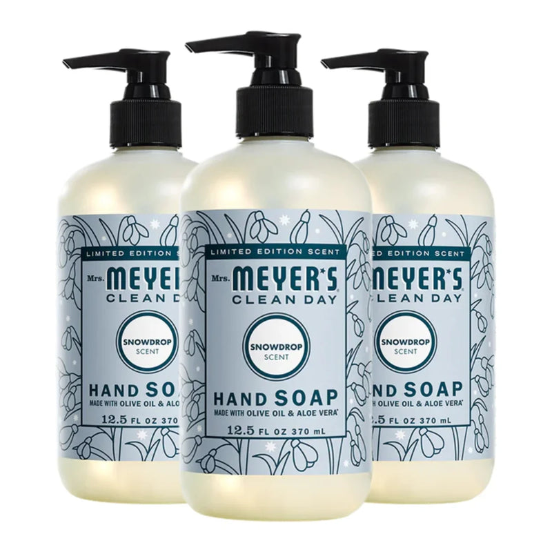 Mrs. Meyers Clean Day Liquid Hand Soap, Snowdrop, 12.5oz