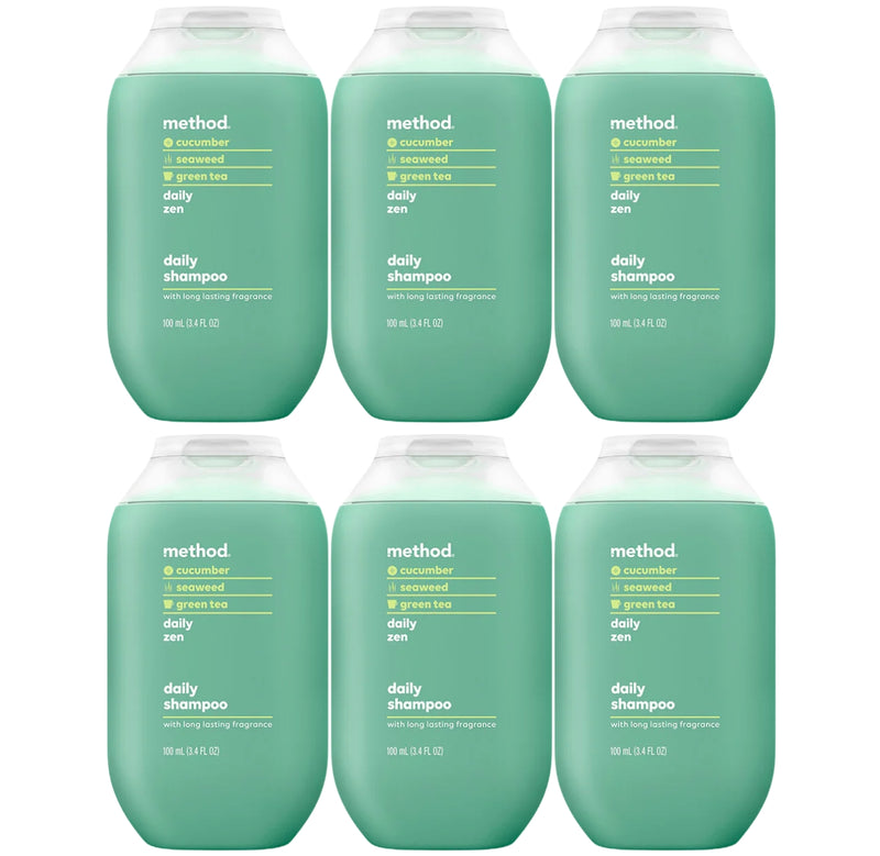 Method Travel Size Shampoo, Daily Zen, 3.4oz
