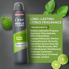 Dove Men+Care Antiperspirant Deodorant Spray, Extra Fresh Scent, 8.4oz