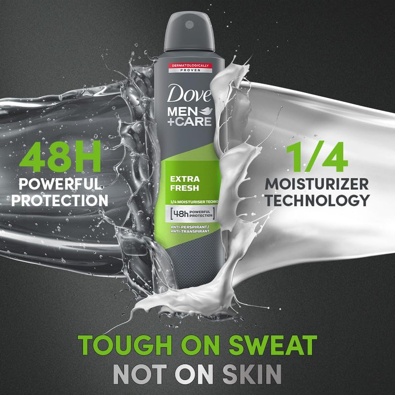 Dove Men+Care Antiperspirant Deodorant Spray, Extra Fresh Scent, 8.4oz