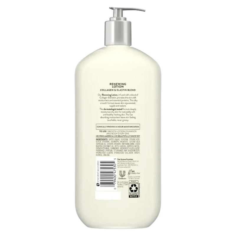 Suave Skin Solutions Renewing Body Lotion with Collagen & Elastin Blend, 32 Oz