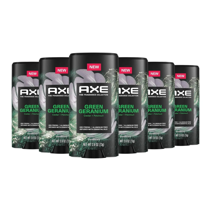 AXE Fine Fragrance Collection Green Geranium Deodorant Stick, Cedar & Patchouli, 2.6 oz