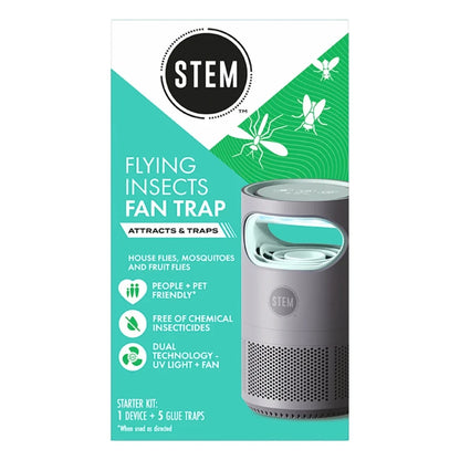 STEM Flying Insects Fan Trap Starter Kit: 1 Device + 5 Glue Traps -