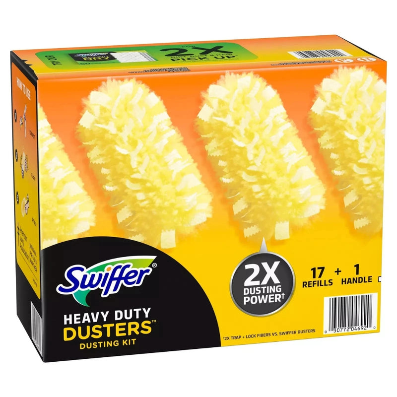 Swiffer Heavy Duty Dusters Dusting Kit: 1 Handle + 17 Refills