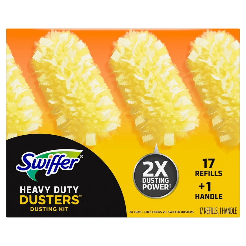Swiffer Heavy Duty Dusters Dusting Kit: 1 Handle + 17 Refills