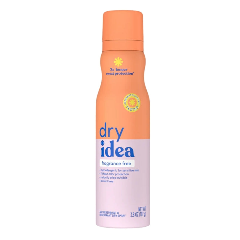 Dry Idea Antiperspirant & Deodorant Dry Spray, Fragrance Free, 3.8oz