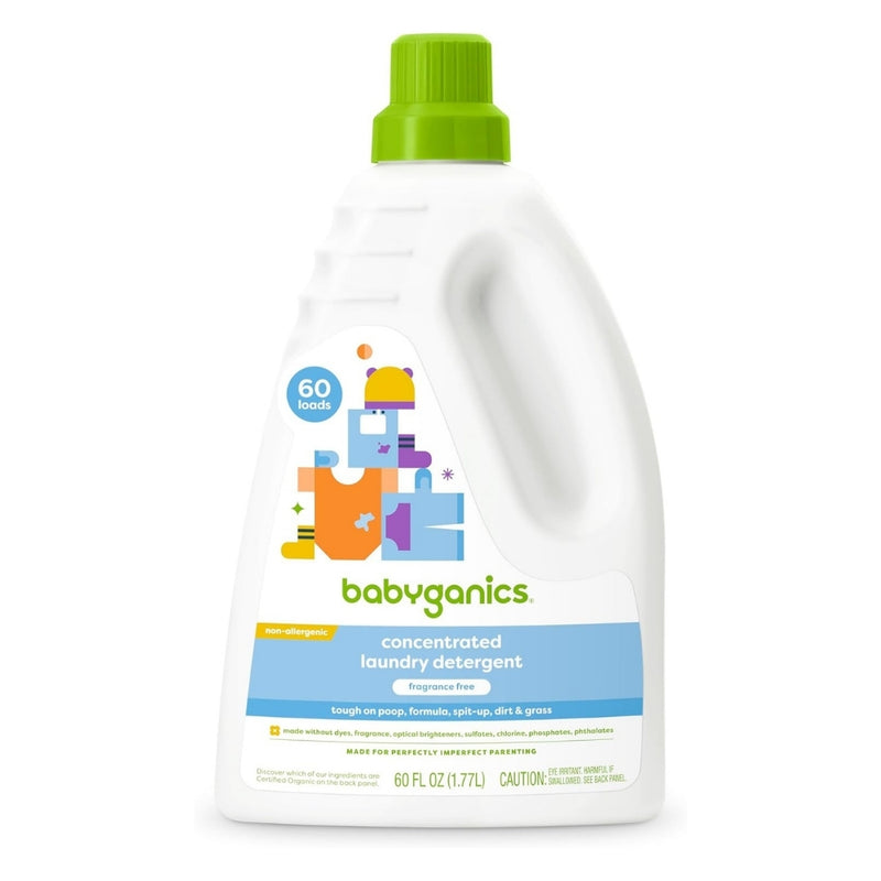 Babyganics Concentrated Laundry Detergent, Fragrance Free, 60oz