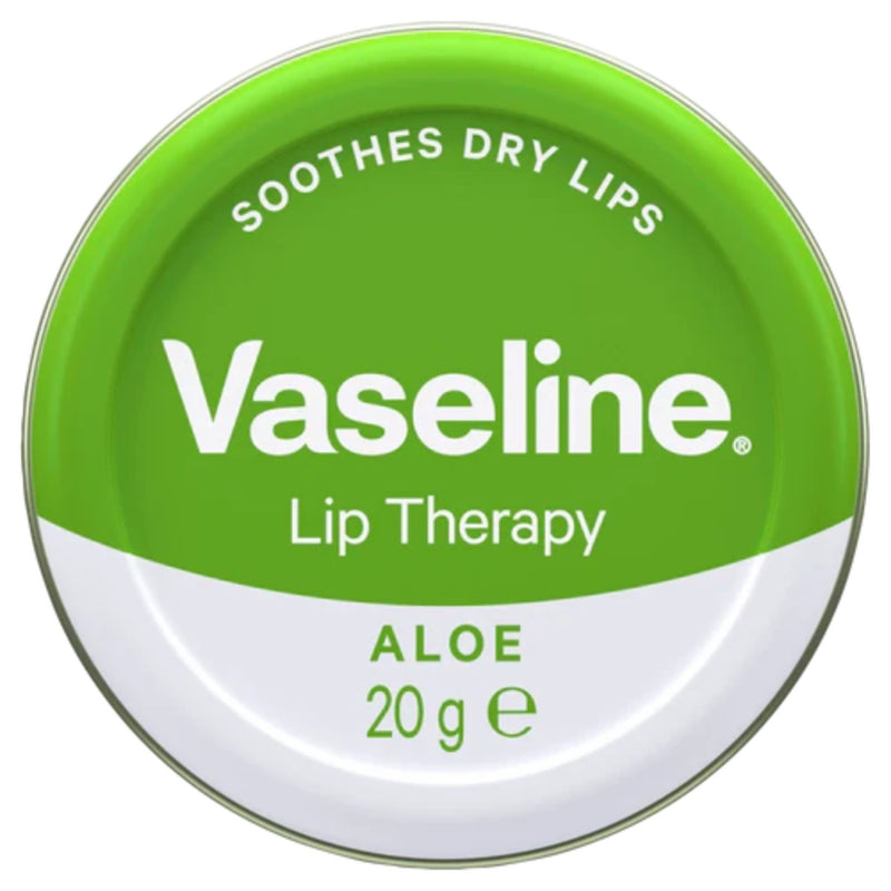 Vaseline Lip Therapy Lip Balm Tin, Aloe, 0.7oz (20g)