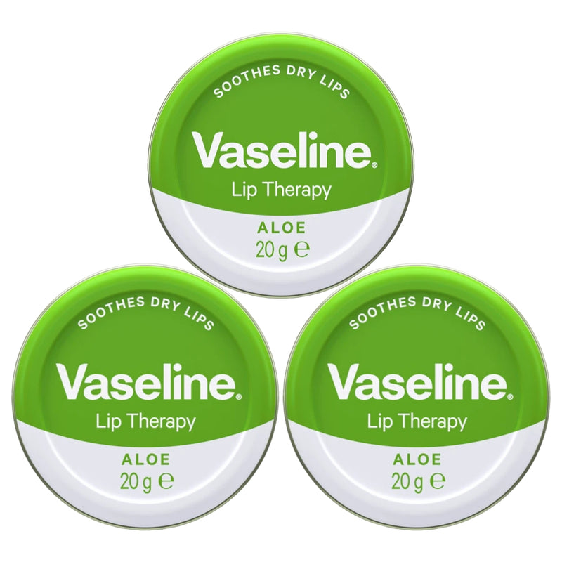 Vaseline Lip Therapy Lip Balm Tin, Aloe, 0.7oz (20g)