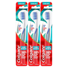 Colgate Gum Health Toothbrush, Ultra Soft Bristles, 3-Pack