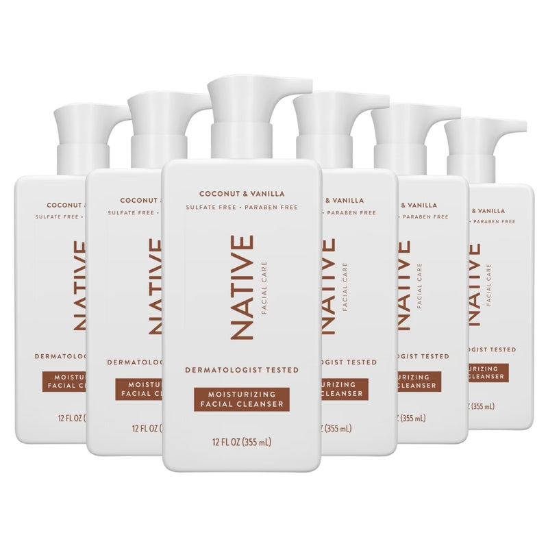 Native Moisturizing Facial Cleanser, Coconut & Vanilla, 12oz