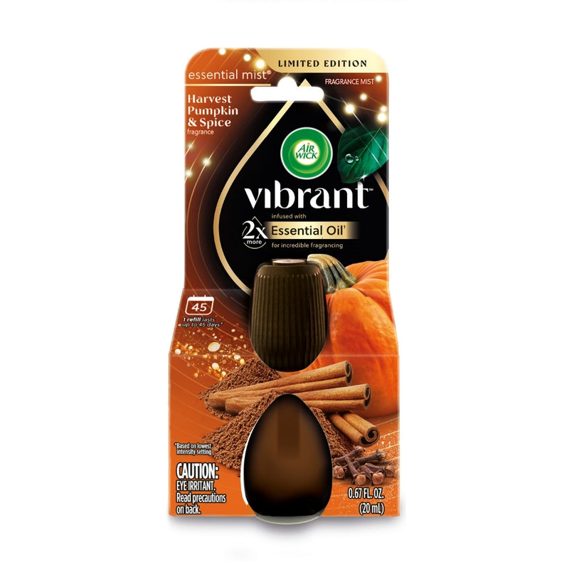 Air Wick Essential Mist Refill, Vibrant, Harvest Pumpkin & Spice