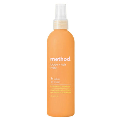 Method Body + Hair Mist, Vetiver & Amber, 8oz -