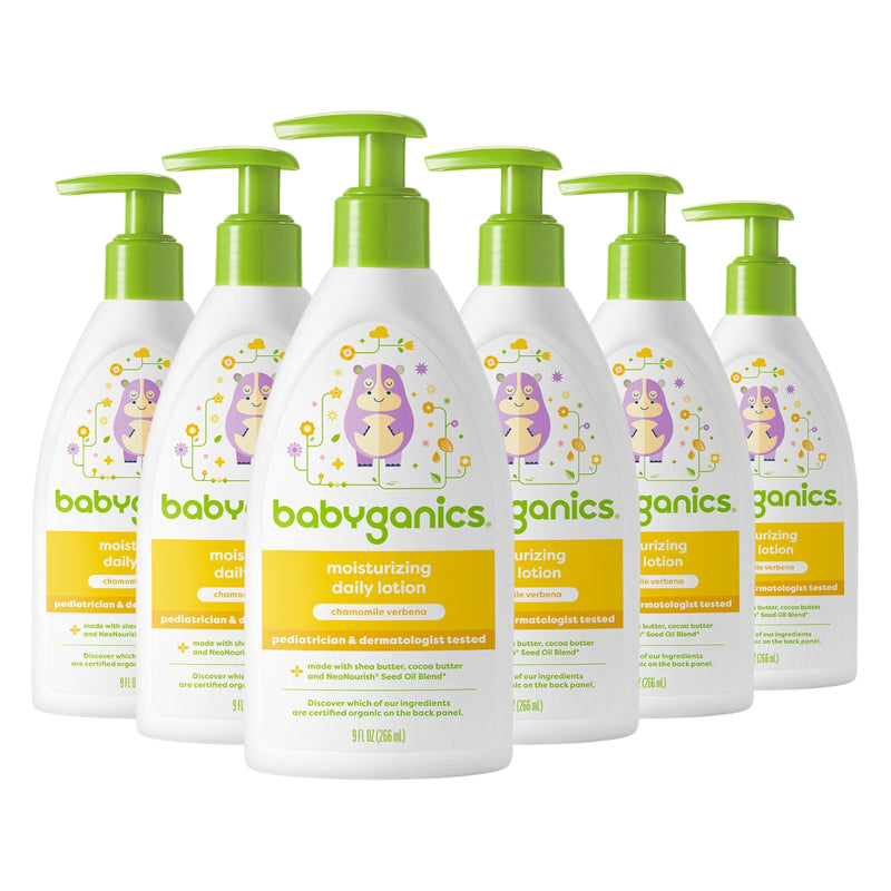 Babyganics Moisturizing Daily Lotion, Chamomile Verbena, 9oz