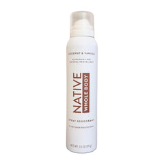 Native Whole Body Deodorant Spray, Coconut & Vanilla, 3.5oz