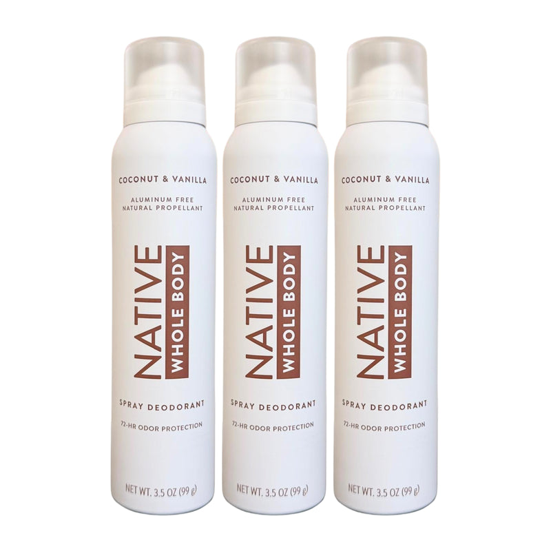Native Whole Body Deodorant Spray, Coconut & Vanilla, 3.5oz