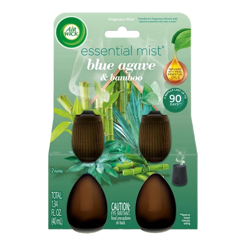 Air Wick Essential Mist Refill, Blue Agave & Bamboo, 0.67oz, 2 Count