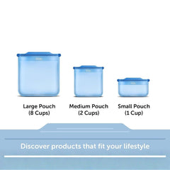 Ziploc Endurables Reusable Silicone Pouch Starter Kit, Small, Medium & Large