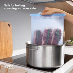 Ziploc Endurables Reusable Silicone Pouch Starter Kit, Small, Medium & Large