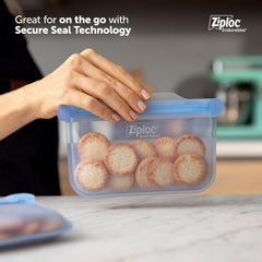 Ziploc Endurables Reusable Silicone Pouch Starter Kit, Small, Medium & Large