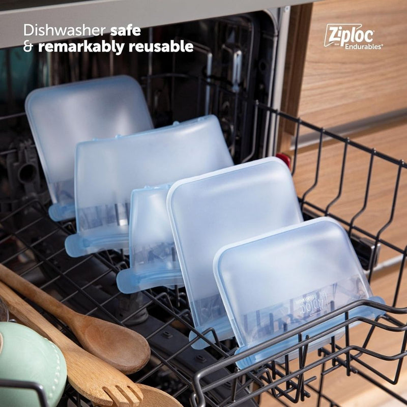 Ziploc Endurables Reusable Silicone Pouch Starter Kit, Small, Medium & Large