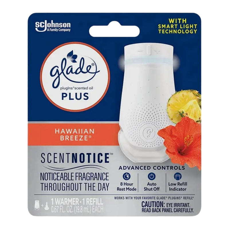 Glade PlugIns Plus, 1 Warmer + 1 Refill, Hawaiian Breeze