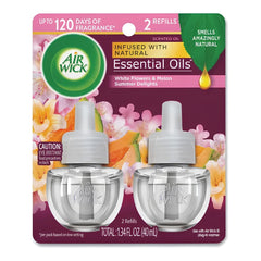 Air Wick Scented Oil Refills, White Flowers & Melon Summer Delights, 0.67oz, 2 Count