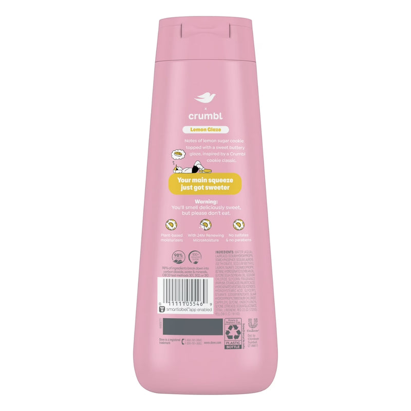 Dove Crumbl Body Wash, Lemon Glaze, 20oz