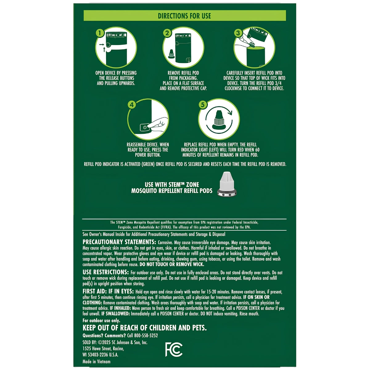 STEM Zone Mosquito Repellent Device Starter Kit: 1 Device + 1 Refill Pod -