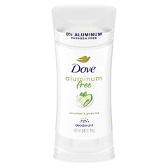 Dove Aluminum Free Deodorant, Cucumber & Green Tea, 2.6 oz